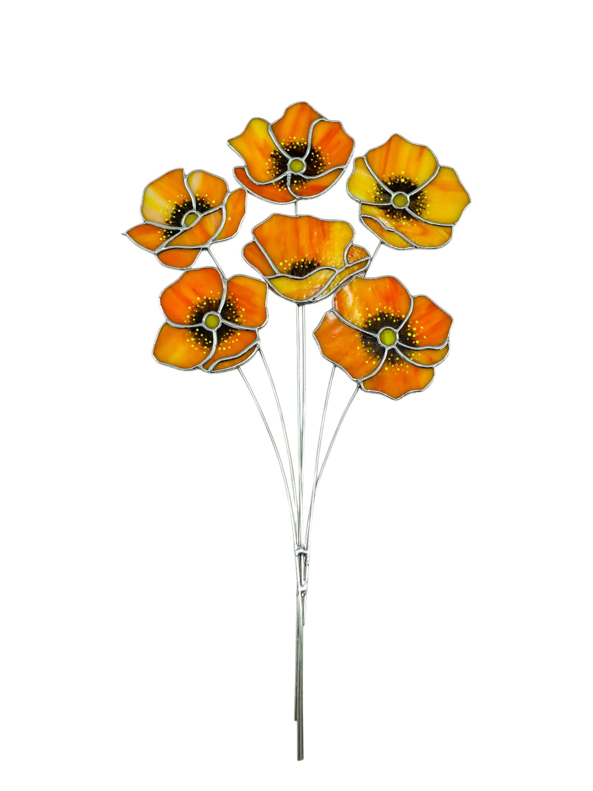 California Poppy Stained Glass Bouquet