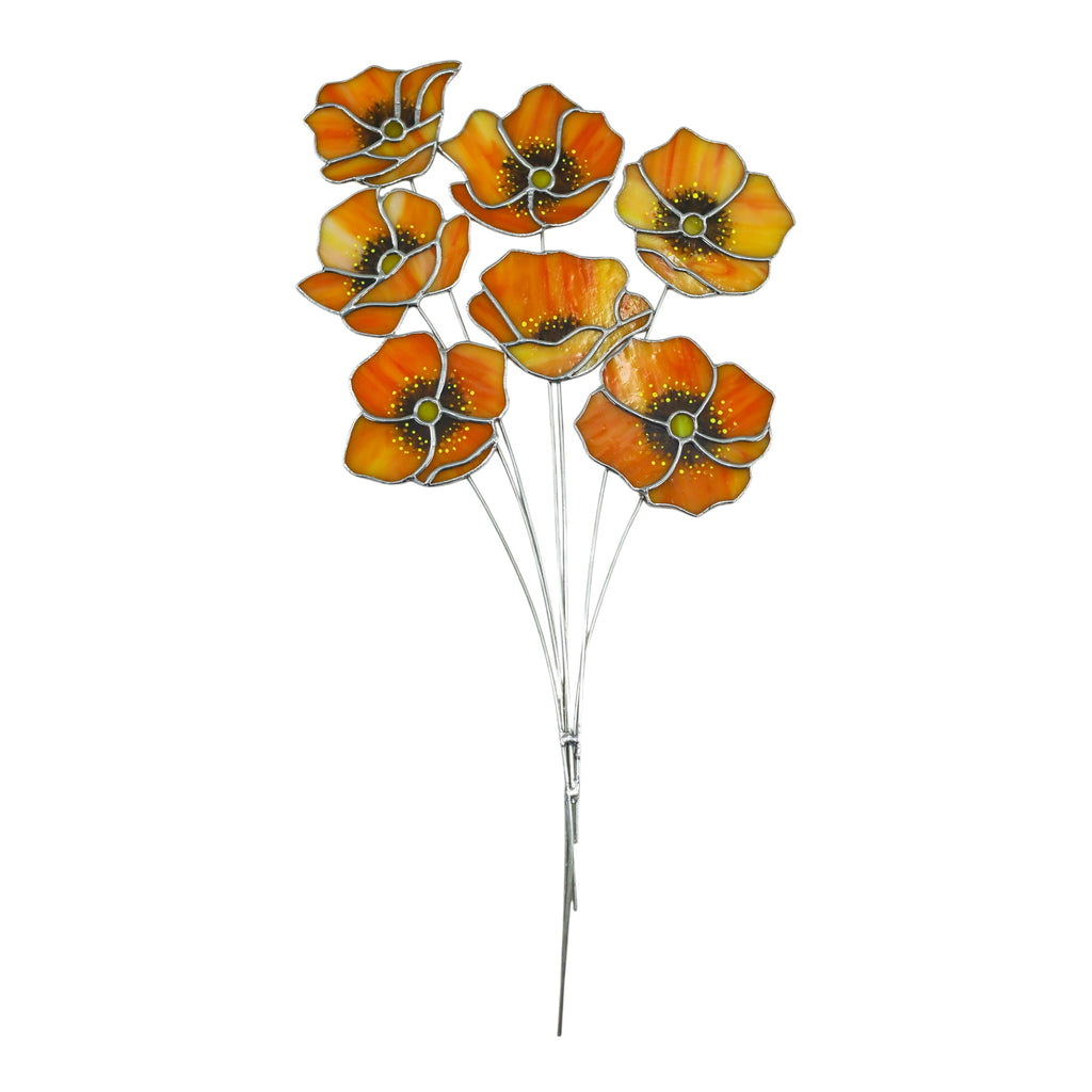 California Poppy Stained Glass Bouquet